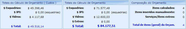 Percebemos que essa tela de orçamento possui 2 abas: 1. Orçamentos; 2. Ferramentas. Nesse momento, vamos focar nosso estudo apenas na aba Orçamentos.