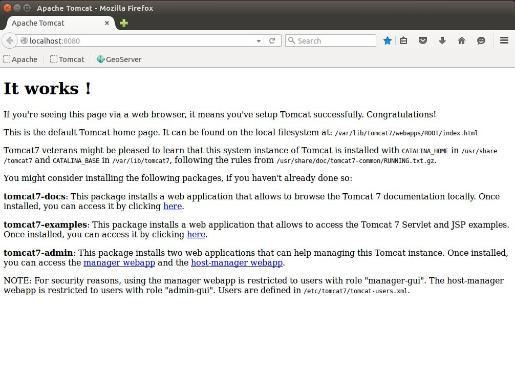 Criação de Serviços de Visualização e Descarregamento Instalação em Ubuntu Instalar o Tomcat sudo apt-get update sudo apt-get install