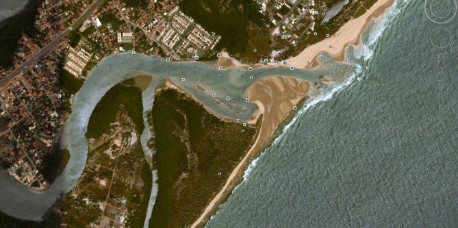 ESTUÁRIO DO RIO JACUÍPE: (LIMA e LESSA, 2003; LIMA 2007). Situa-se no Litoral Norte da Bahia, à 32 km de Salvador.