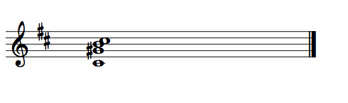 7 Exemplo 11: O acorde que aparece ao longo de todo o terceiro segmento (compassos 12 ao 16) é produto de mais uma transposição de semitom.