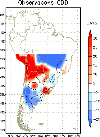 Consecutive dry days index (CDD) [(2071-2100)- (1961-90)]