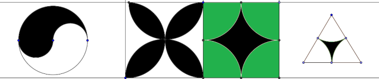 Os lados dos quadrados da 2ª e 3ª figuras possuem 1 u.c.
