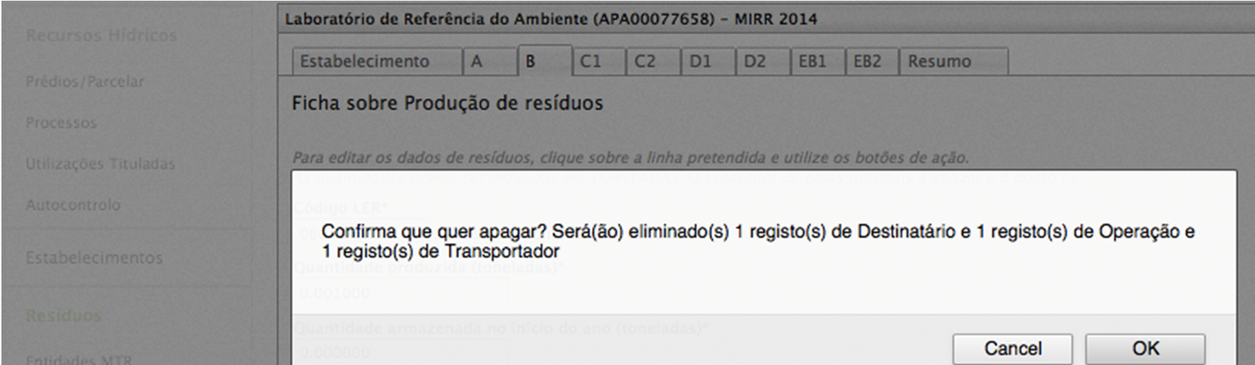 2. Botões de ação Para acrescentar novos registos ou criar novas linhas, utilizar o botão adicionar.