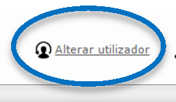 Caso aceda ao Siliamb com as credenciais de responsável (NIF individual) e pretenda preencher o MIRR por determinada organização/empresa, deve premir o botão "Alterar utilizador" (em cima do lado