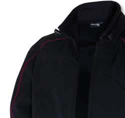 WORK+ FAHION oftshell jacket, black - 96% polyester, 4%