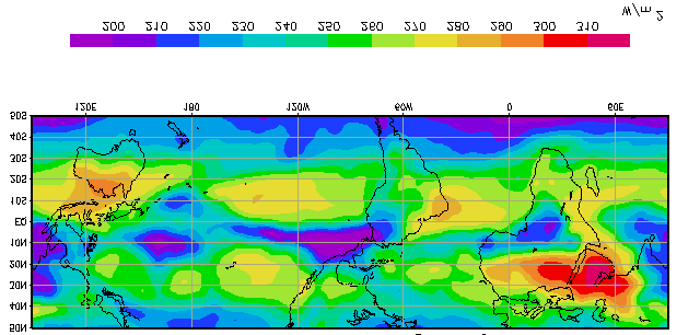 campos de aquecimento para o mês de setembro de 1997 e climatológico de setembro, para análise das anomalias, como por exemplo na Fig.