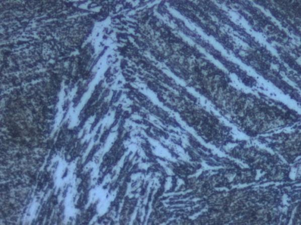 53 Figura 37 Ferrita de Segunda Fase Alinhada no metal de solda da amostra C2-1; imagens do microscópio ótico Z1-M; nital 3%; ampliação 1000x. 4.3.3 Amostra com quatro retrabalhos: C4 A amostra C4