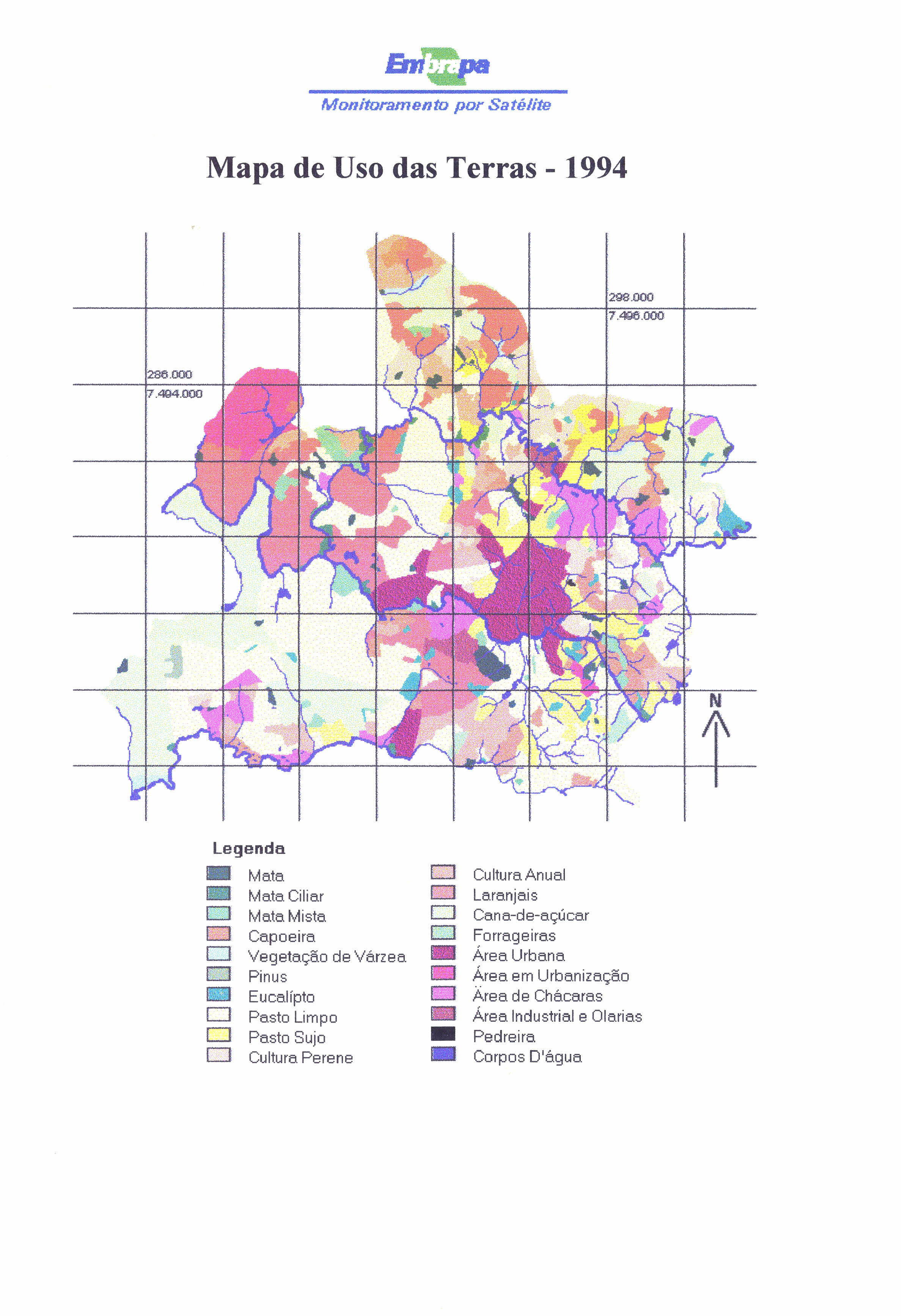 Monitoramento por Satélite Mapa de Uso das Terras - 1994 7..41:16.000 ~"..., :I. «N ~. Legenda. _ O ~ O L'i l.