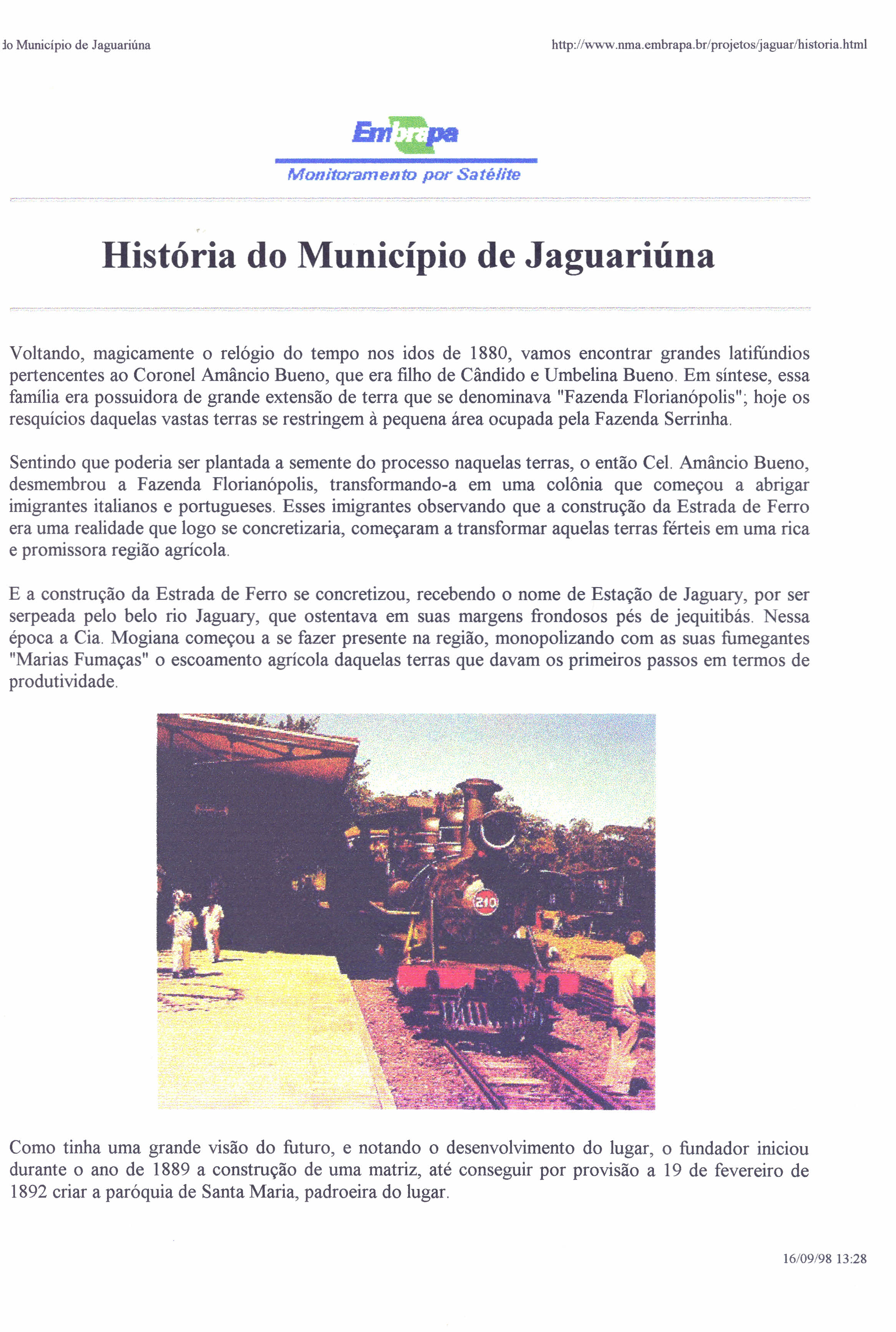 io Município de Jaguariúna http://www.nrna.ernbrapa.br/projetos/jaguarlhistoria.