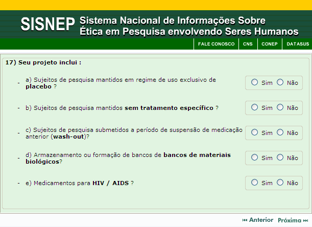 AIDS. Responda Sim ou Não.