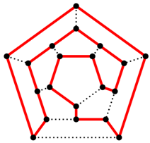 Na Matemática ele é conhecido por inventar os Quatérnios. Exemplo de um ciclo Hamiltoniano em um dodecaedro.