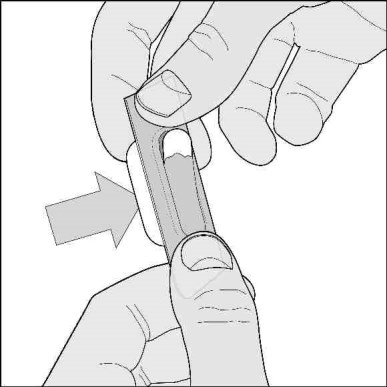 3. Retire a cápsula para fora: empurre suavemente um dos extremos da cápsula através da película de alumínio.