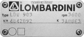 For spare parts and after sale assistance contact authorized Lombardini service centers. Tel. No. appears on service booklet.