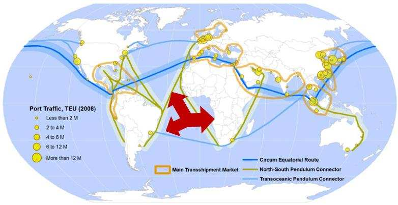 A situação actual dos portos Angolanos Angola Análise SWOT 14 Pontos Fortes Massa crítica de tráfego para o estabelecimento de uma plataforma de transbordo para a zona West Africa Ligação a