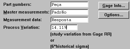 Gage Linearity and Accuracy Study Valores Clássicos: Até 10% bom De 10 a 30%