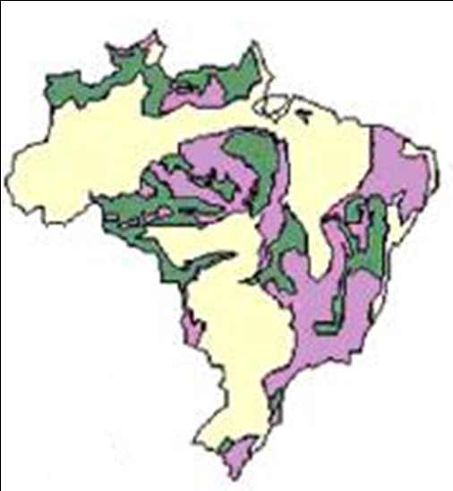 968 Brasil Área (106 km2): 8,5 Escudo Pré-Cambriano (106 km2): 2,2