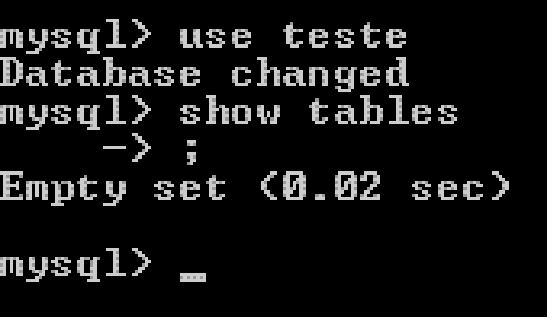 Vamos criar um novo banco de dados chamado Teste usando o comando : Create Database e a seguir será exibidos os banco de dados existentes, conforme abaixo: 3- Para trabalhar