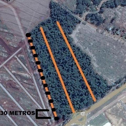 20 A área de estudo tem aproximadamente 20.000 m² sendo que cada transecto apresenta comprimento aproximado de 360 m (Figura 7), sendo dividido em 12 pontos.