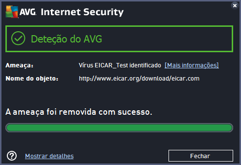 para voltar à janela principal do AVG predefinida (síntese de componentes), utilize a seta que se encontra no canto superior esquerdo desta janela 12.5.