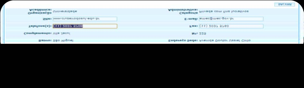 Sistema e-mec Nome Inst Educação Superior / Nome da Mantenedora associada Dados da mantida <Nome do PI> Nome Inst