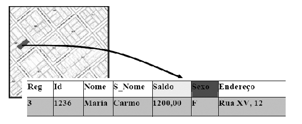 Cartografia Básica dados descrevam tanto propriedades semânticas como espaciais, lembrando que estas últimas são relativas à localização de cada fenômeno, sobre a superfície terrestre, e a sua