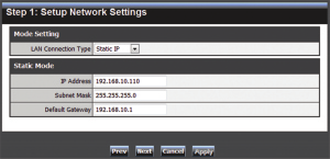 6. Seleccione DHCP para que o TEW-640MB obtenha um endereço IP automaticamente de seu servidor DHCP (roteador).