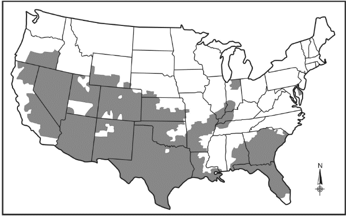 Questão 04) As mudanças climáticas, provocadas, em parte, pela atividade humana, estão alterando a paisagem de várias regiões do mundo. Observe, no mapa dos Estados Unidos, a região em destaque.