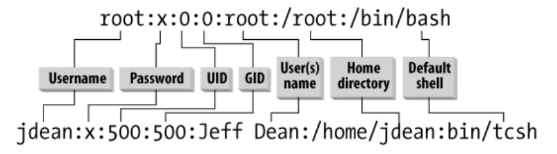 Arquivo /etc/passwd Cada campo de uma
