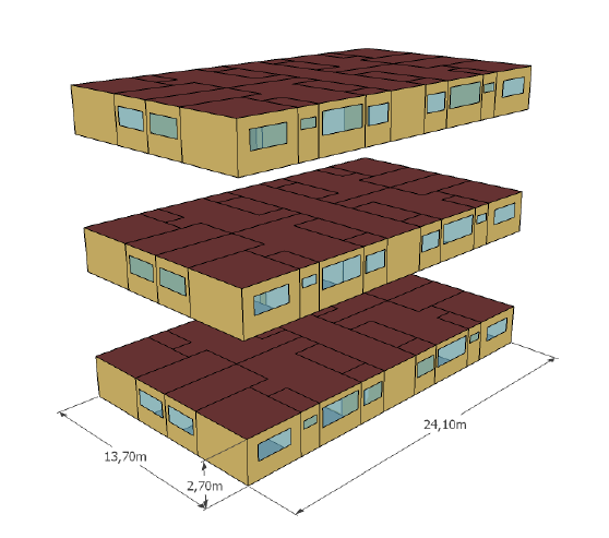 APARTAMENTO DO RTQ-R (Etiquetagem PROCEL) Modelo base Edifício multifamiliar