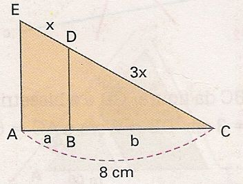 paralela ao lado BC, que corta o lado AC tem 15 cm de comprimento, determine a