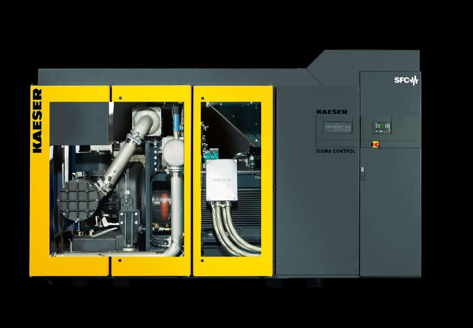 DSG-2 / FSG-2 Opção com resfriamento a água Fácil de lidar Como todos os equipamentos da Kaeser, esses compressores foram projetados tendo em mente uma fácil manutenção.