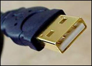 USB (Universal Serial Bus) O padrão USB utiliza conectores "A" e "B" para