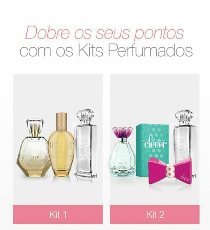 Faça um pedido mínimo de R$ 620,00 30% a mais de pontos para Fragrâncias Especiais Kit 1 : Live Fearlessly, Upbeat for Her Deo Colônia,