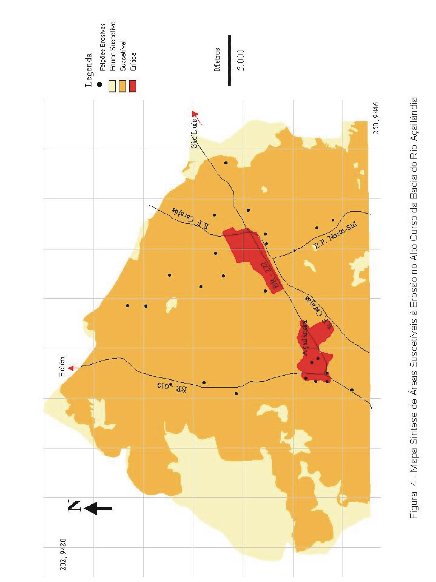 Goiânia (GO), 03 a 06 de maio de 2001 Pag 6 A partir de informações de campo e fotointerpretação foi produzido um mapa de localização de feições erosivas, o que possibilitou a confirmação dos