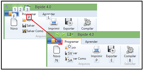 69 Dicas de Teclado Com o intuito de acrescentar recursos de acessibilidade ao Bipide as dicas de teclado ou Key Tips foram implementadas.