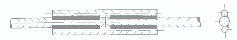 18 A figura 2.14 mostra o quarto tipo de emenda que é a emenda por solda com barras justapostas com eletrodo. Figura 2.