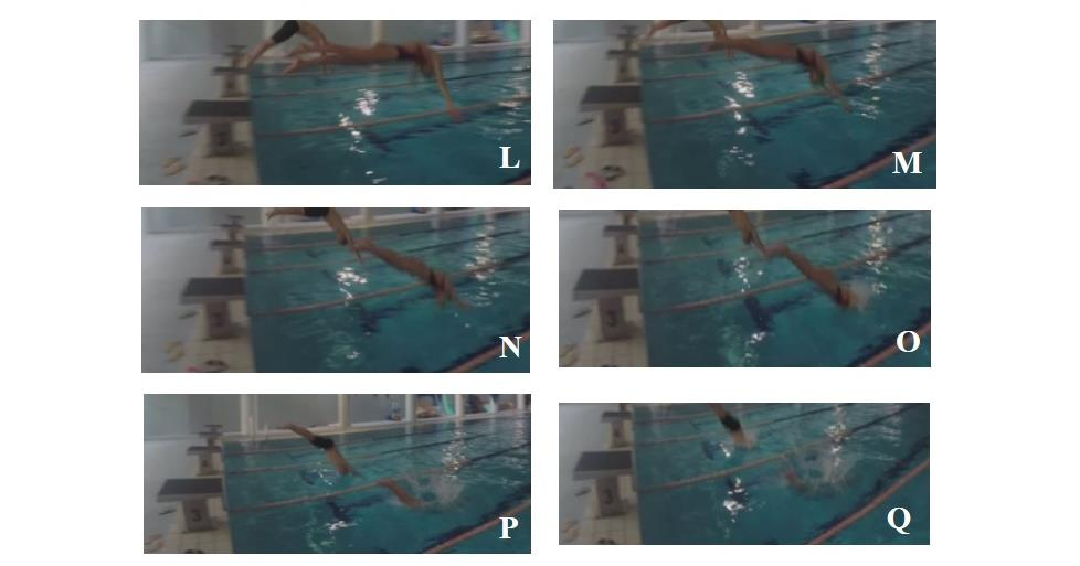 Imagem 10 - Salto de Partida da atleta Marta (Imagem lateral) A B C Imagem 11 - Salto de Partida da atleta Marta (Imagem frontal) Com