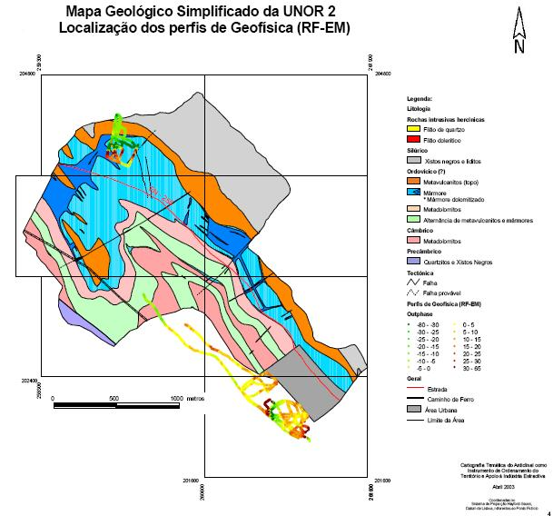 2.1 Indicadores geológicos Os mármores explorados no Anticlinal de Estremoz integram-se no Complexo Vulcano Sedimentar Carbonatado de Estremoz (Oliveira et al.