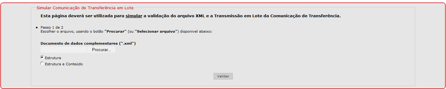 SISTEMA CARTÓRIOS Transmissão em Lote de Comunicações de Venda de Veículos Pág.