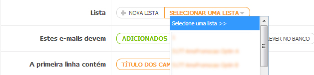 SELECIONARUMALISTAEACRESCENTARE-MAILS Para inserir novos e-mails em uma lista existente,