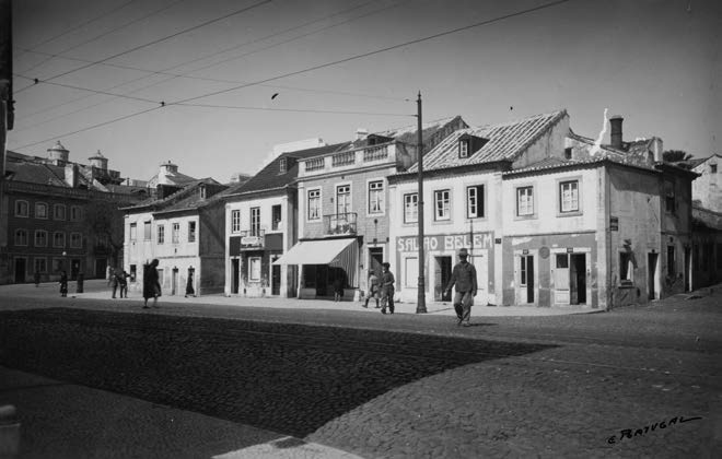 Rua de Belém antes das demolições. 1939.