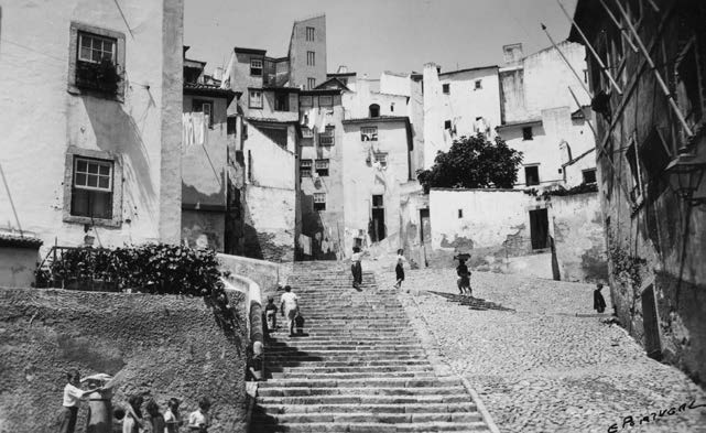 Escadinhas de São Miguel, na direção de Santa Luzia. 1939.