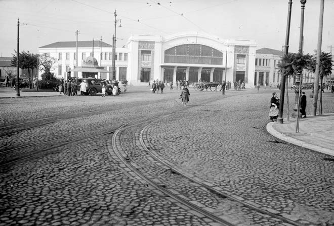 Estação ferroviária do Cais do Sodré. 1928.