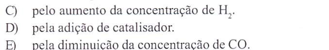 03 Endotérmica Exotérmica >Volume <Volume Aumentar o rendimento quer dizer que deveremos deslocar a reação no sentido direto, ou seja, para a direita, onde passaremos a ter mais metanol.