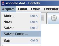 Para salvar um arquivo com novo deve-se clicar no menu Arquivo->Salvar Como... para em seguida, em uma tela de seleção (idêntica à ilustrada na Figura 4.