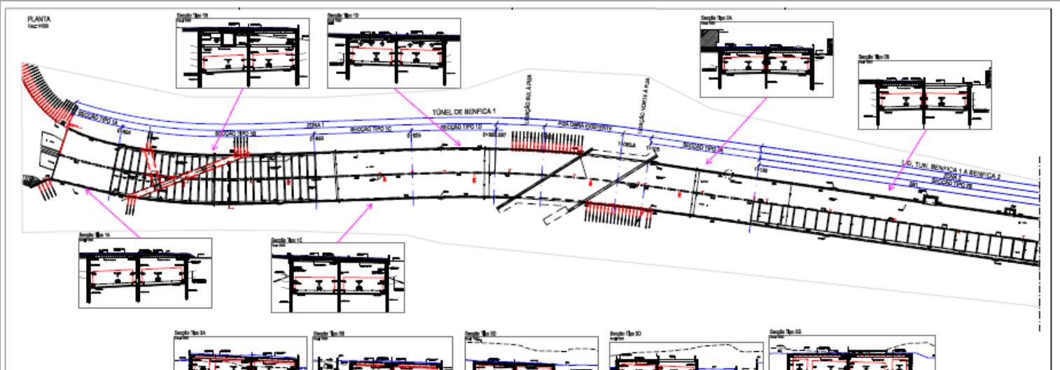 1-DADOS GERAIS DA OBRA -Extensão do Túnel : 1445,8 m -2