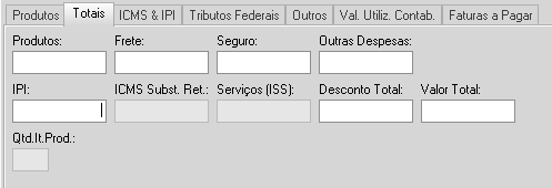 Figura 189 A aba COFINS/PIS será habilitada em duas situações: 1. No lançamento de qualquer documento de entrada para empresas do regime não-cumulativo; 2.