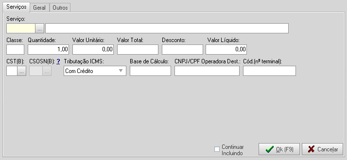 1. Série/Subs.: Informar série e subsérie do documento; 2. Número: Informar o número do documento; 3. Emissão: Informar a data de emissão do documento; 4.