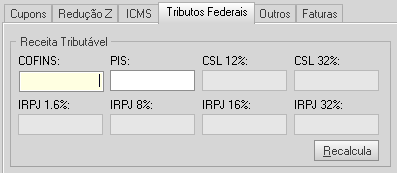 Com exceção dos campos COO, CRZ e CRO, quando o documento é escriturado com itens, a aba Totais é preenchida automaticamente, com exceção do campo Serviços (ISS).