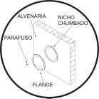 INSTALAÇÃO EM PISCINAS DE ALVENARIA 1º Passo Instale o nicho na parede da piscina. Chumbando-o conforme as dimensões especificadas na fig. 7.